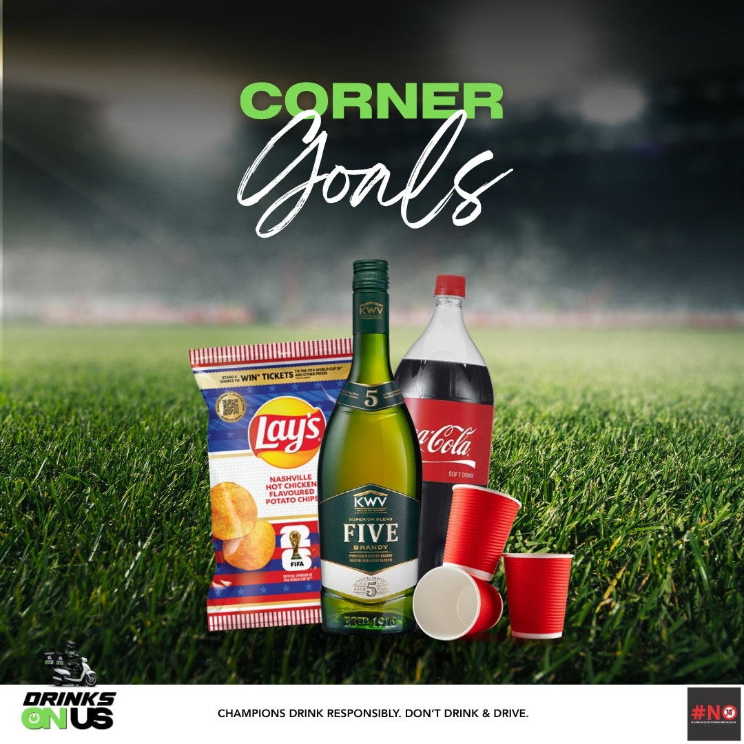 Corner Goals Brandy & Snack Combo